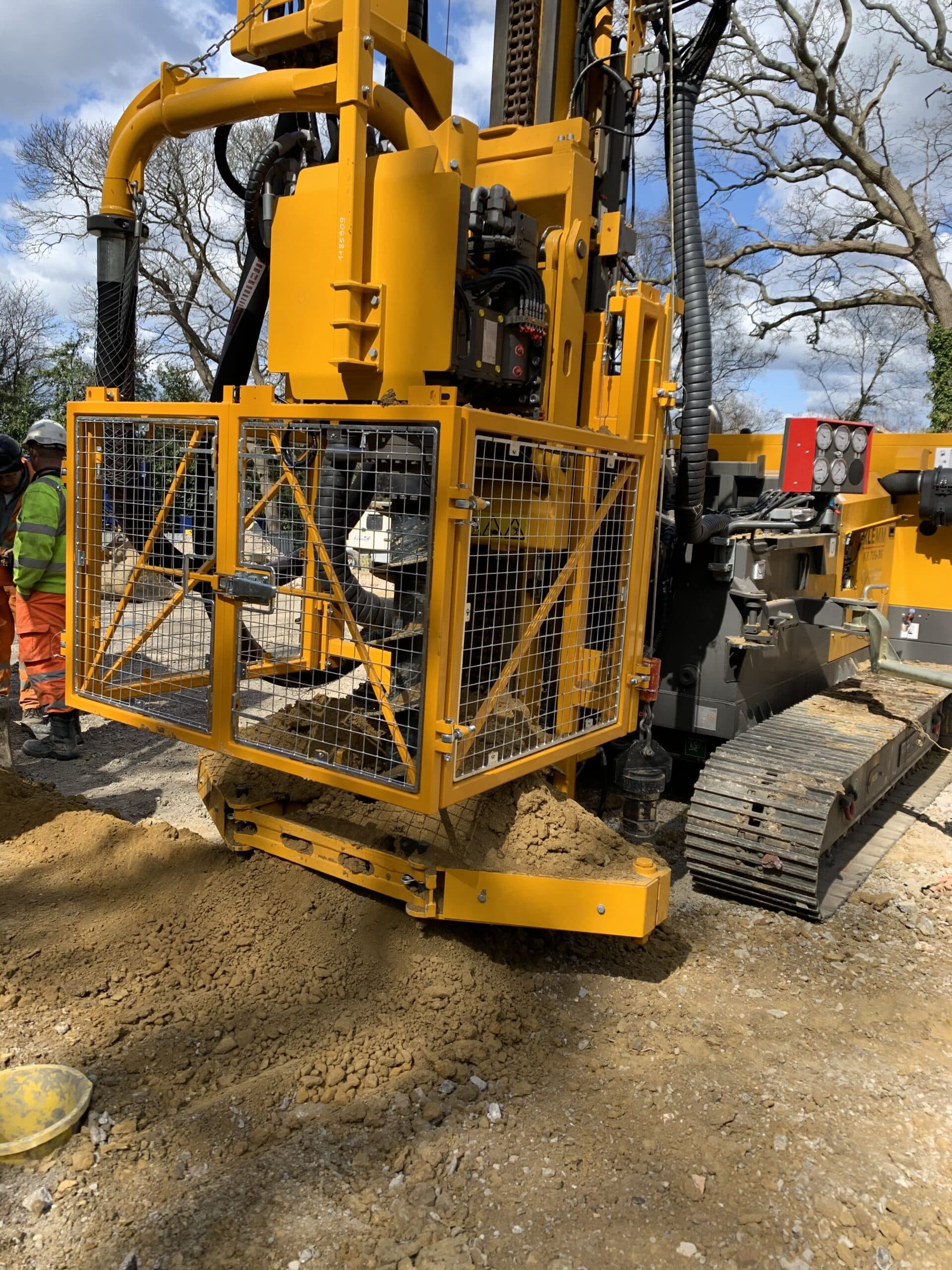 Construction services | Pile equipment on the construction site.