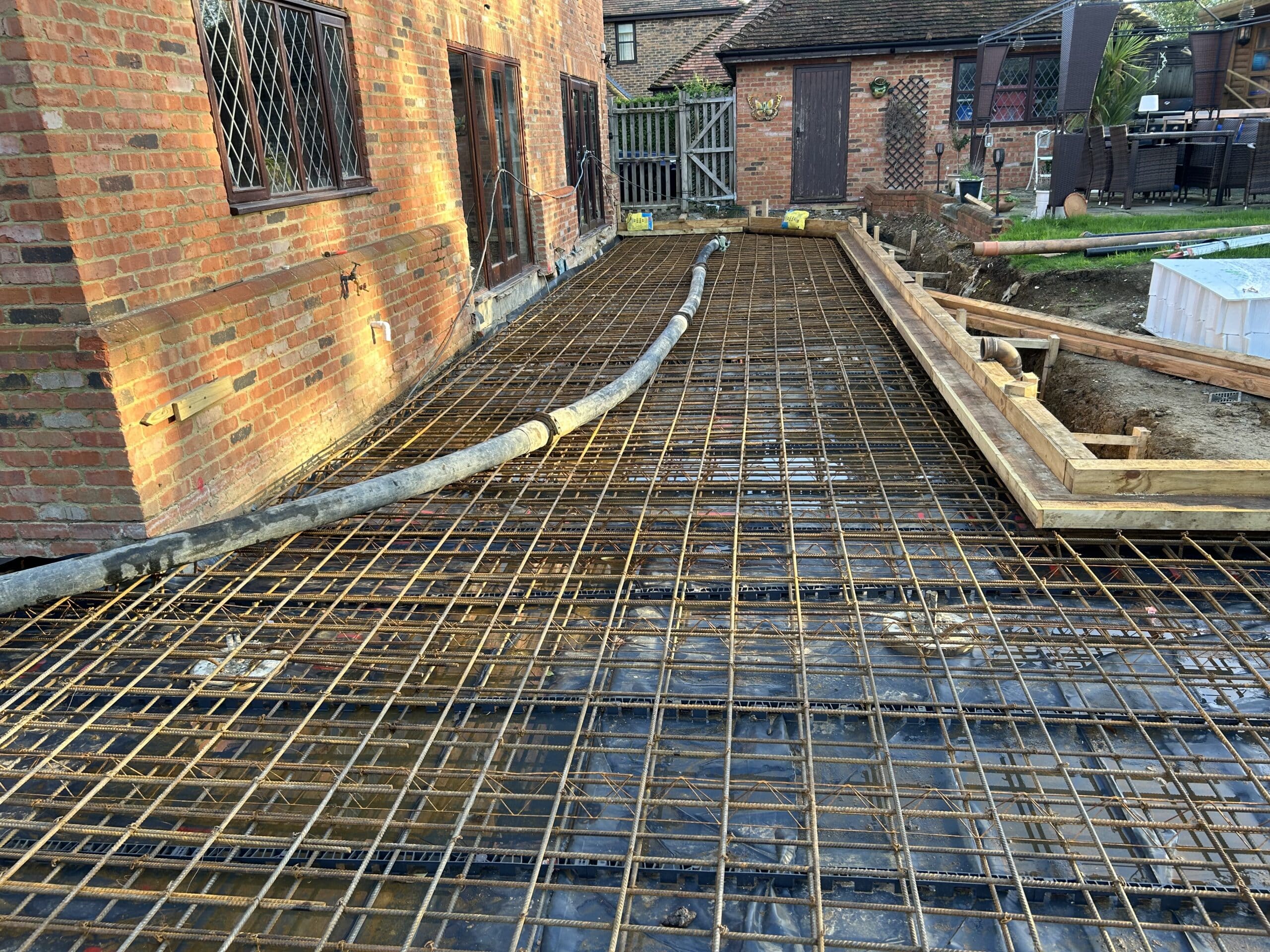 Planning Permission for Piling | A piled raft before concrete