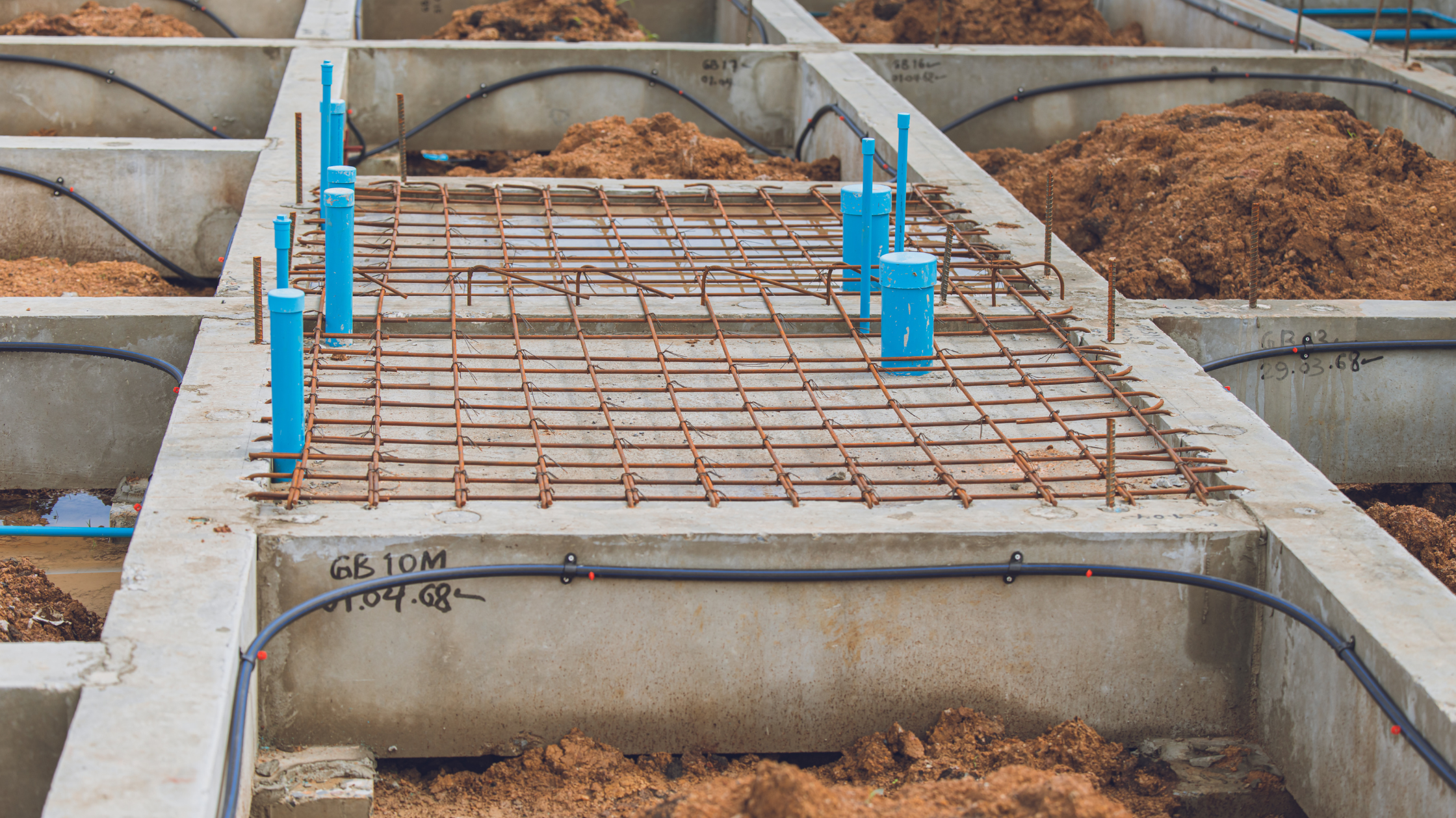 modern construction | a piled house foundation